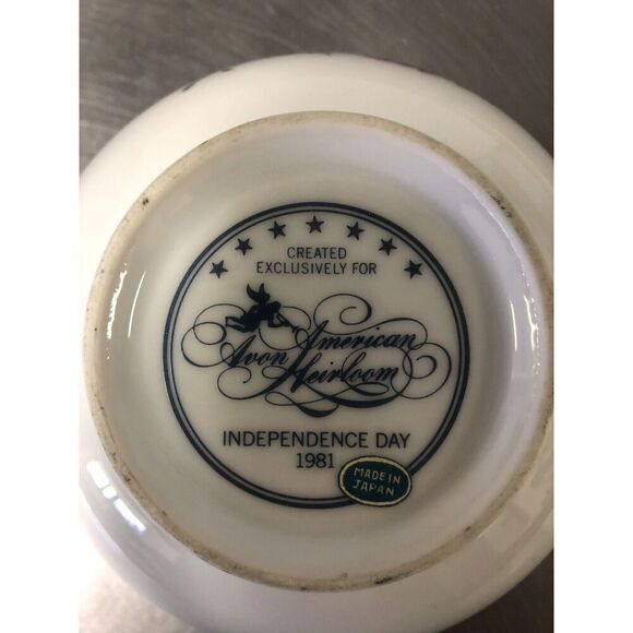 Vintage INDEPENDENCE DAY 1981 AVON Japan American Heirloom Bowl Dragonfly - Picture 4 of 6